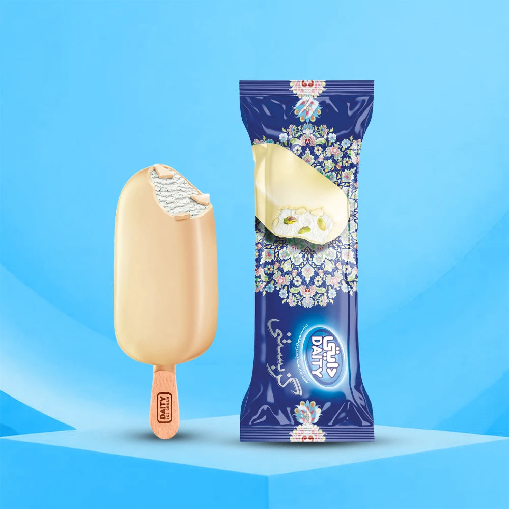 Gaz Ice Cream with White Chocolate Coating & Pistachio Kernel